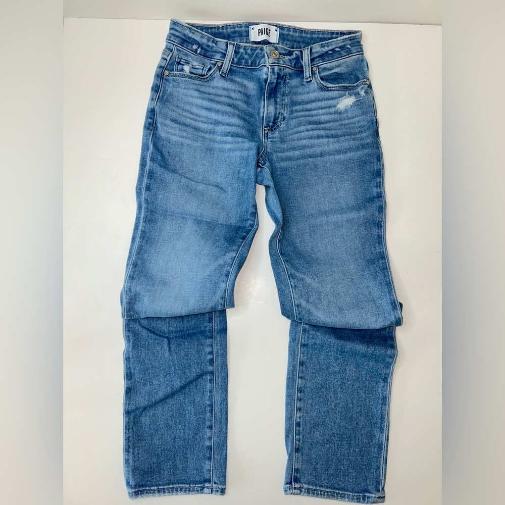 PAIGE women’s Brigitte Folk Distressed jeans straight leg jeans size 24